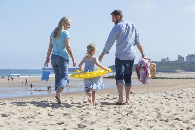 Family Walks on the Beach